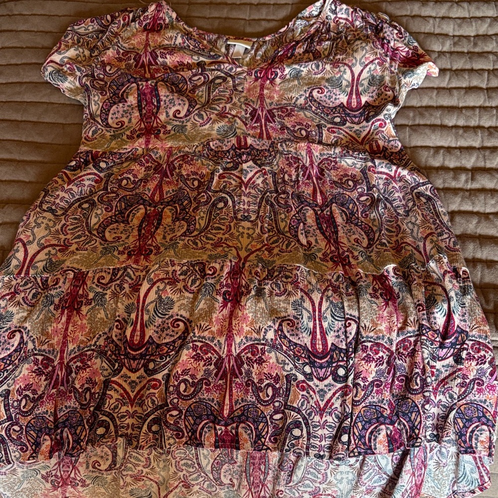 Knox Rose Pink and Purple Paisley Midi Dress